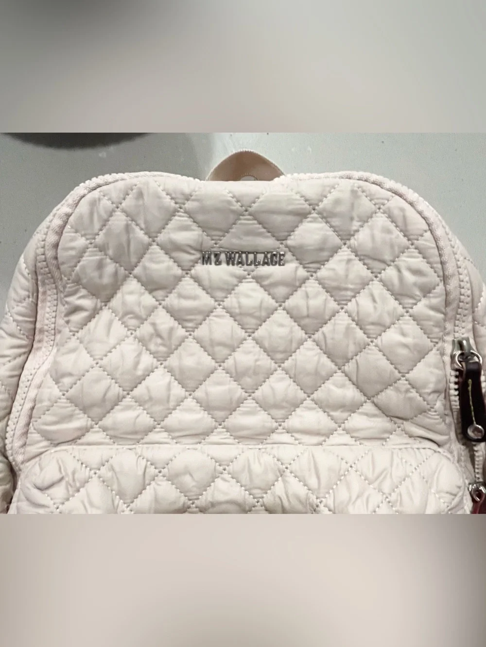 MZ Wallace New York Quilted Metro Laptop School Travel Backpack Buff Pink